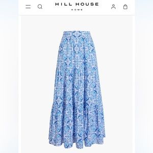NWT Hill House “The Camilla Skirt” Blue Mosaic Skirt (size Small)